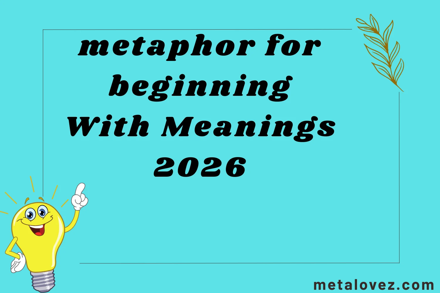 metaphor for beginning