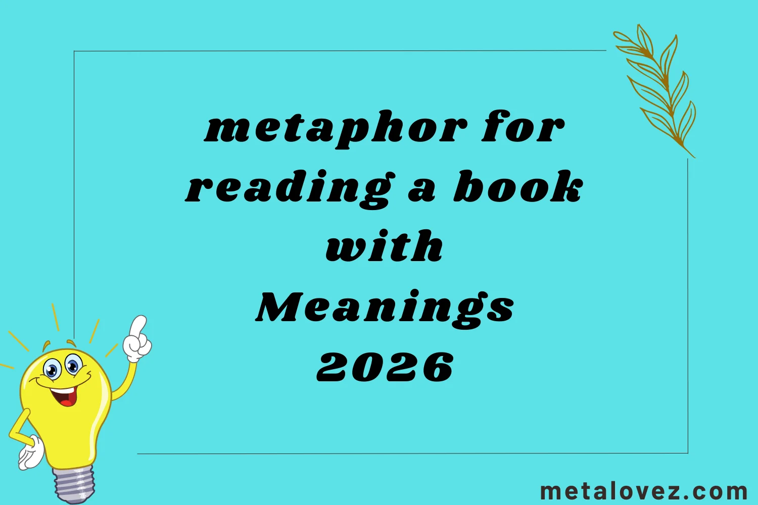 metaphor for reading a book