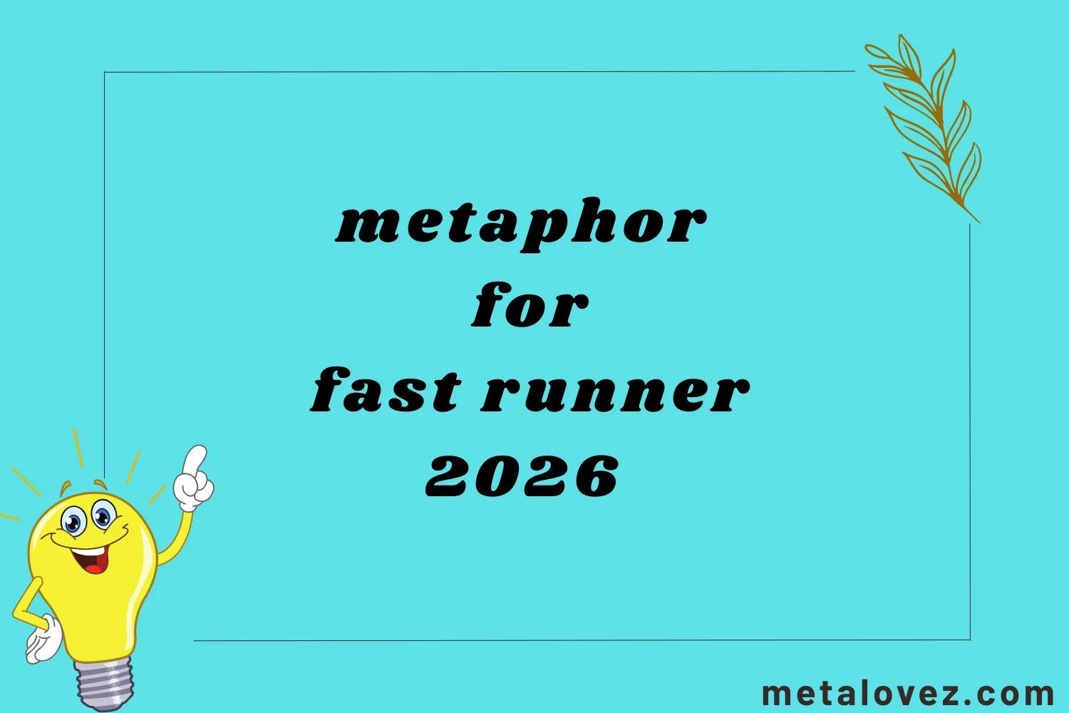 metaphor for fast runner