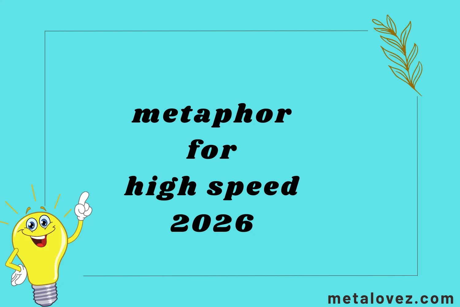 metaphor for high speed