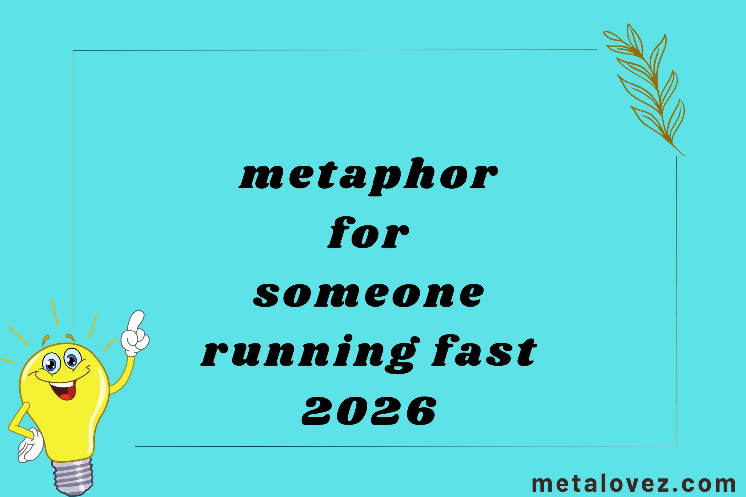 metaphor for someone running fast