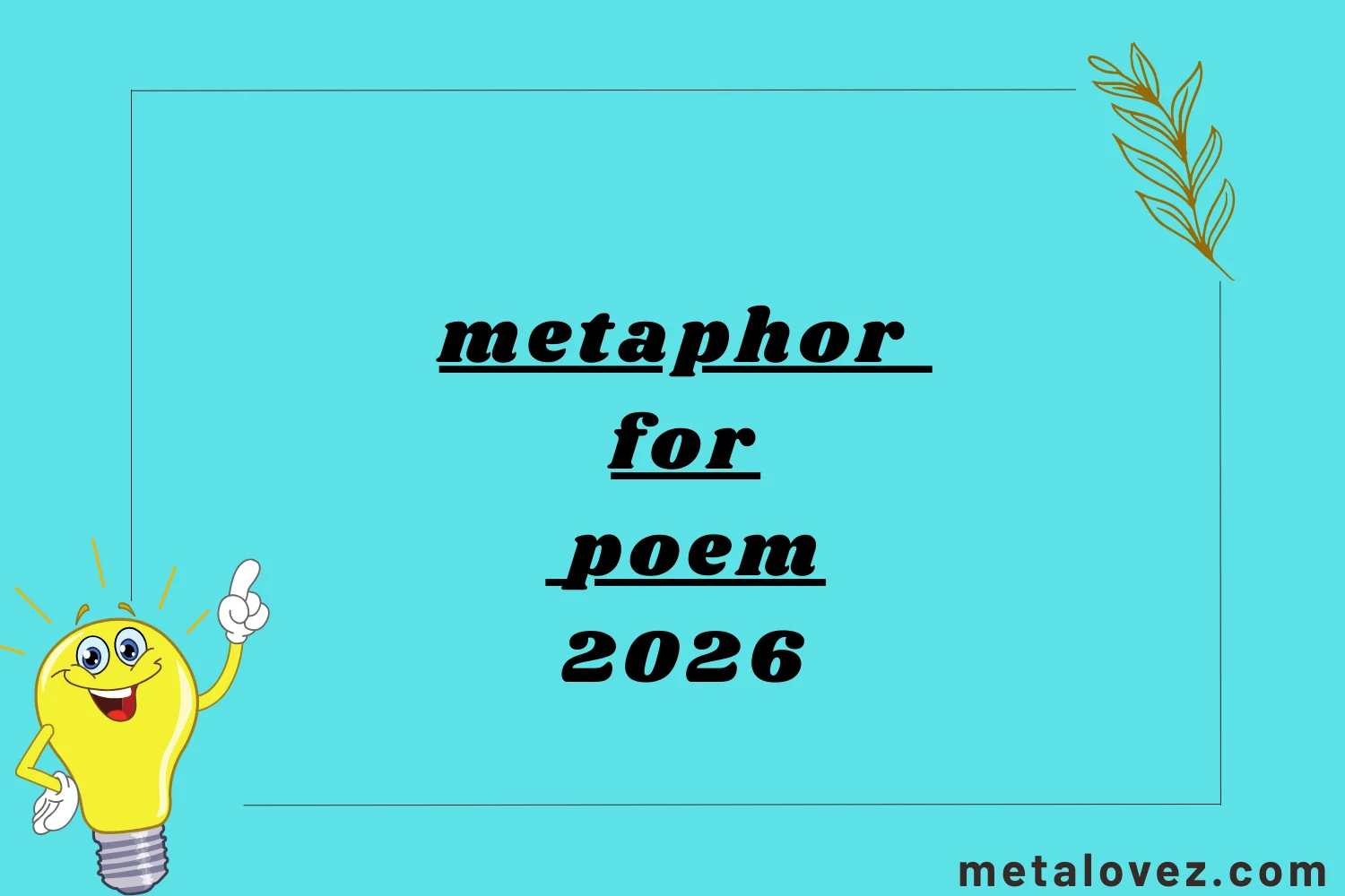 metaphor for poem