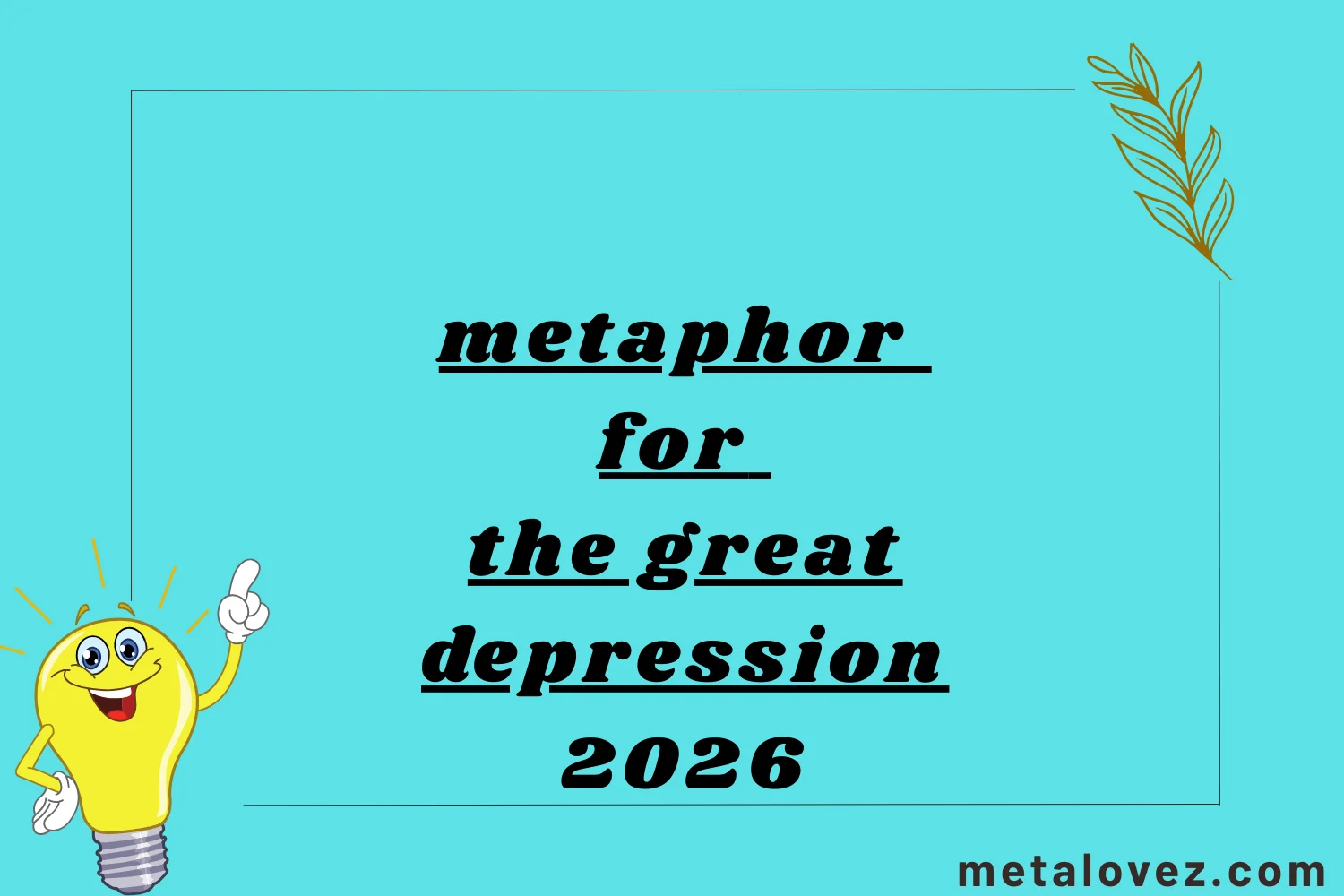 metaphor for the great depression